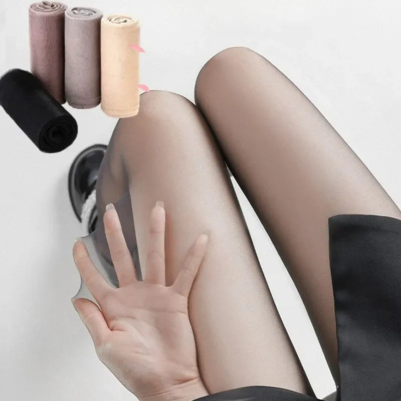 Skin Color Tights Summer Tear Resistant Anti-cored Hook Wire Pantyhose Black Stockings Breathable Slim Ultra Thin Leggings